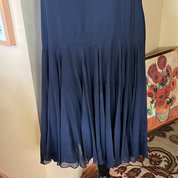 SWEE LO NY size Medium Flapper-Style Great Gadsby Silk Tank PinTuck Dress GOTH - Picture 12 of 17